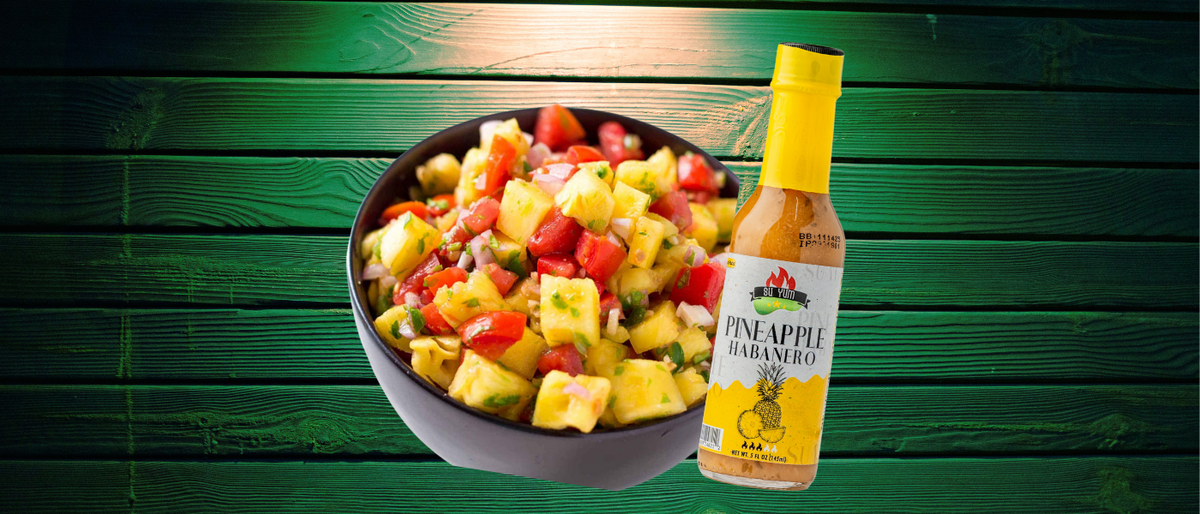 Tropical Pineapple Salsa with Su Yum Pineapple Habanero Hot Sauce - March