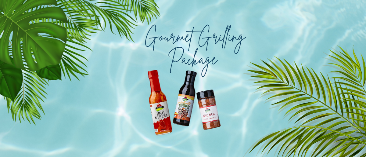 Gourmet Grilling Package featuring premium marinades, seasonings, and grilling essentials for a perfect BBQ experience
