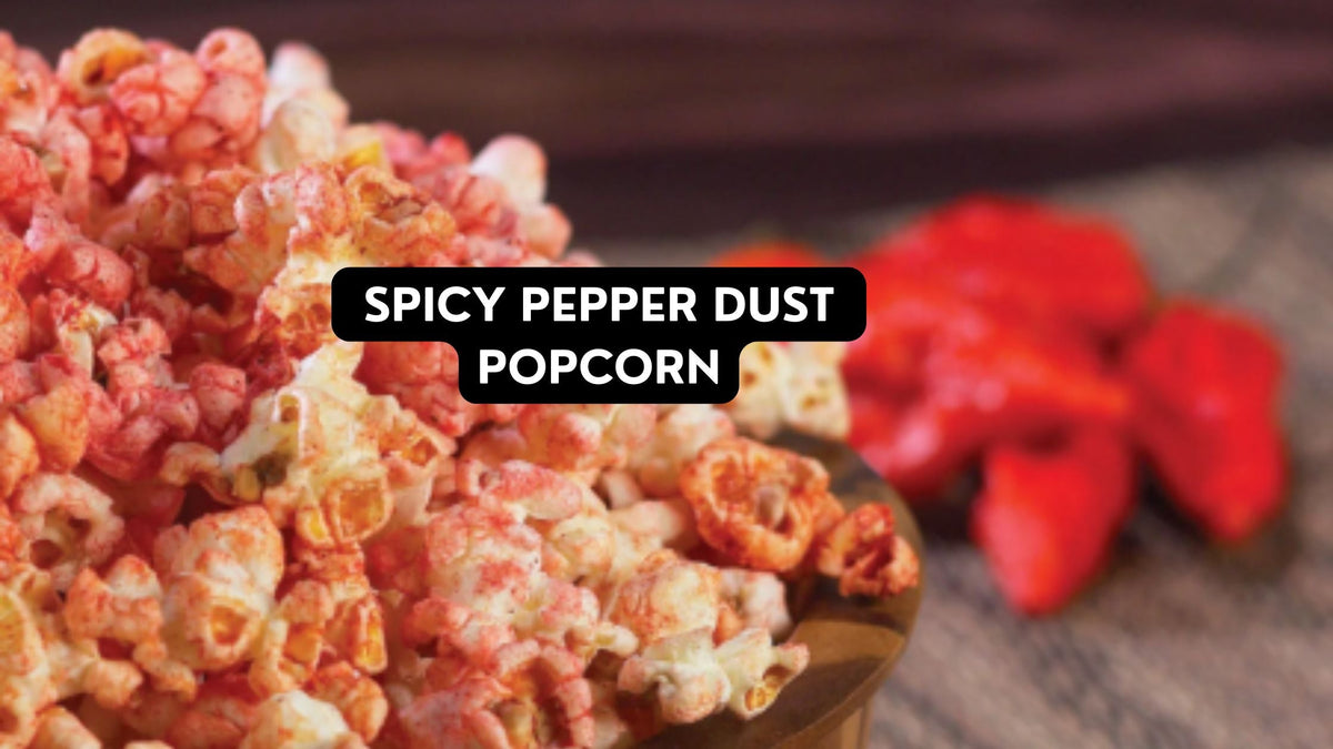 Popcorn recipe: image of a bowl of freshly popped popcorn with the recipe name displayed.